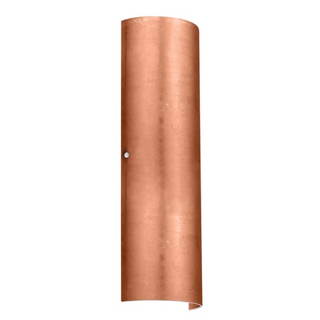 Torre 22 Wall Sconce, Copper Foil, Polished Nickel Cap Finish, 2x11W LED